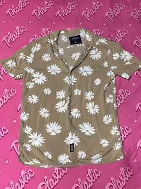 NWOT Hollister Floral Short Sleeve Button Preppy Streetwear Shirt Classic Top